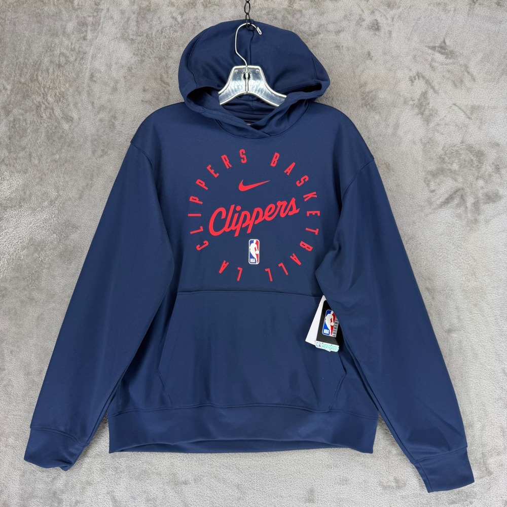 Nike LA Clippers Hoodie Mens Medium Blue NBA Dri-FIT Basketball FQ5079-419
